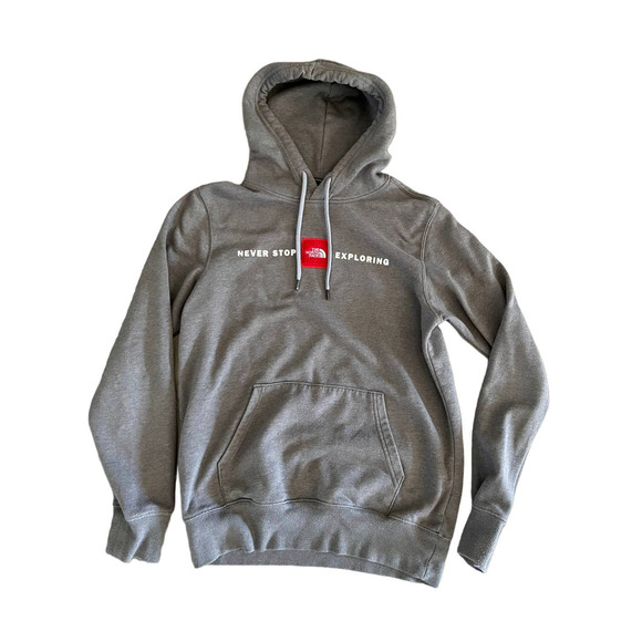 The North Face Men's Gray NSE Drawcord Pullover Hoodie Sweatshirt - Picture 2 of 6
